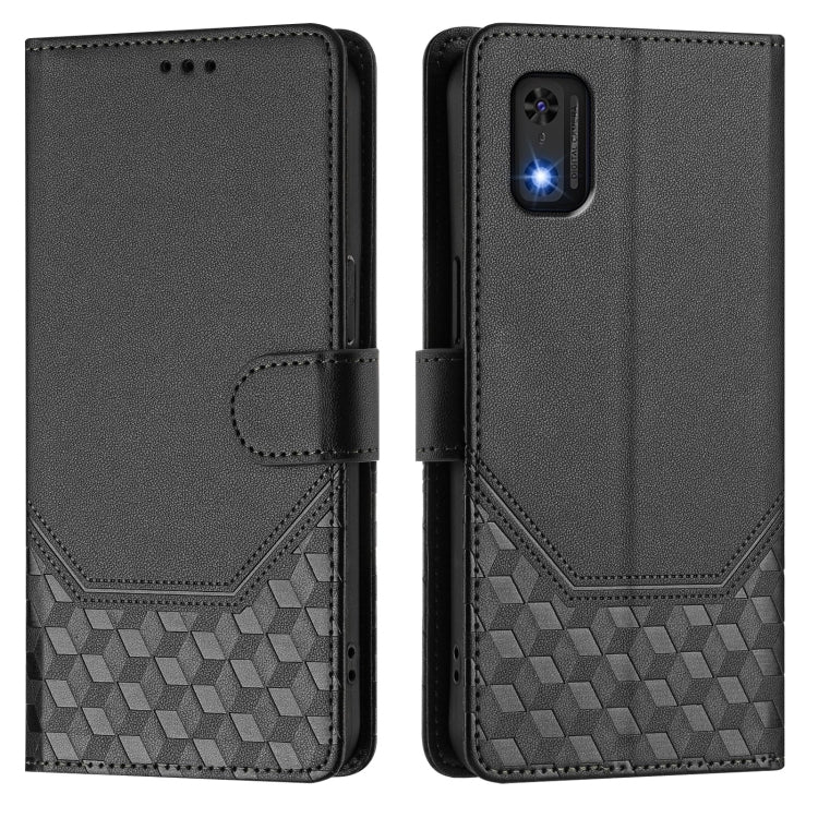 For itel A23 Pro / A17 Honeycomb Embossing RFID Leather Phone Case