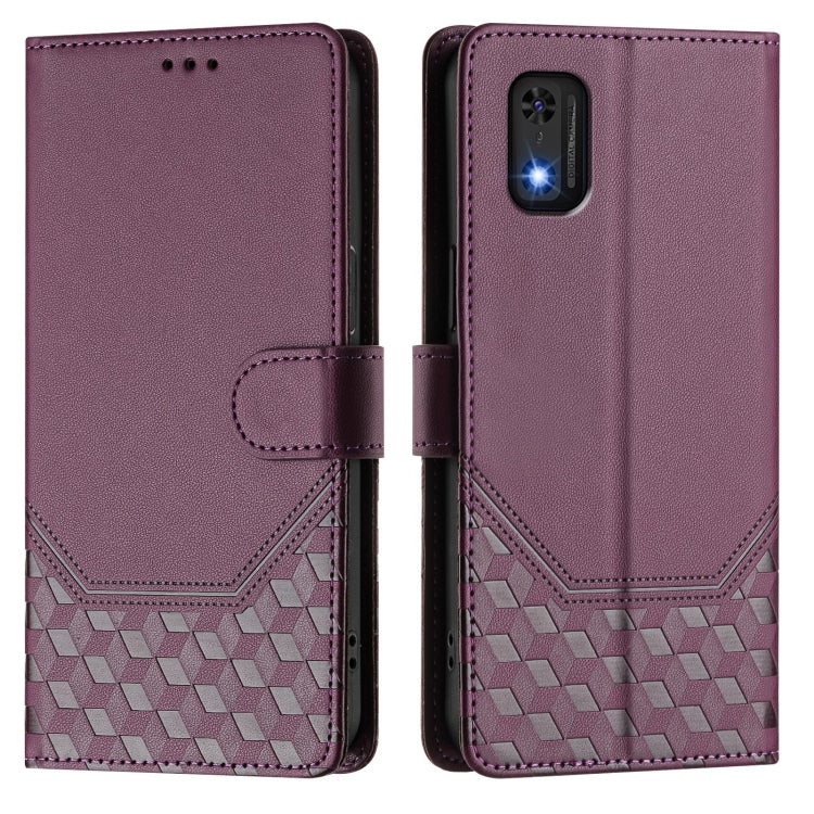 For itel A23 Pro / A17 Honeycomb Embossing RFID Leather Phone Case
