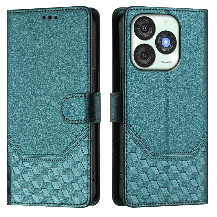 For itel A50 Honeycomb Embossing RFID Leather Phone Case