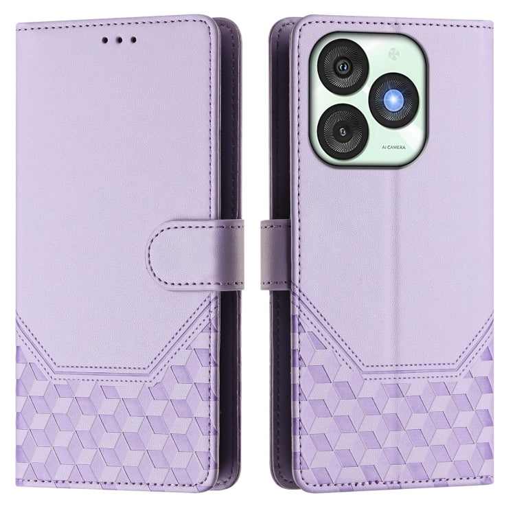 For itel A50 Honeycomb Embossing RFID Leather Phone Case
