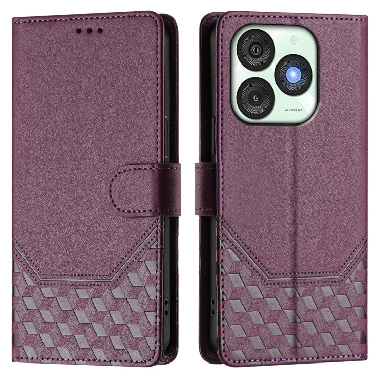 For itel A50 Honeycomb Embossing RFID Leather Phone Case