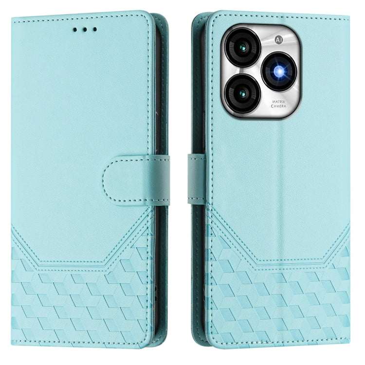 For itel A70 Honeycomb Embossing RFID Leather Phone Case