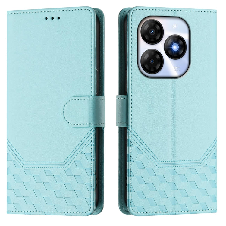 For itel P55 4G / Infinix Smart 8 Honeycomb Embossing RFID Leather Phone Case