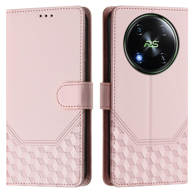 For itel RS4 S666LN Honeycomb Embossing RFID Leather Phone Case