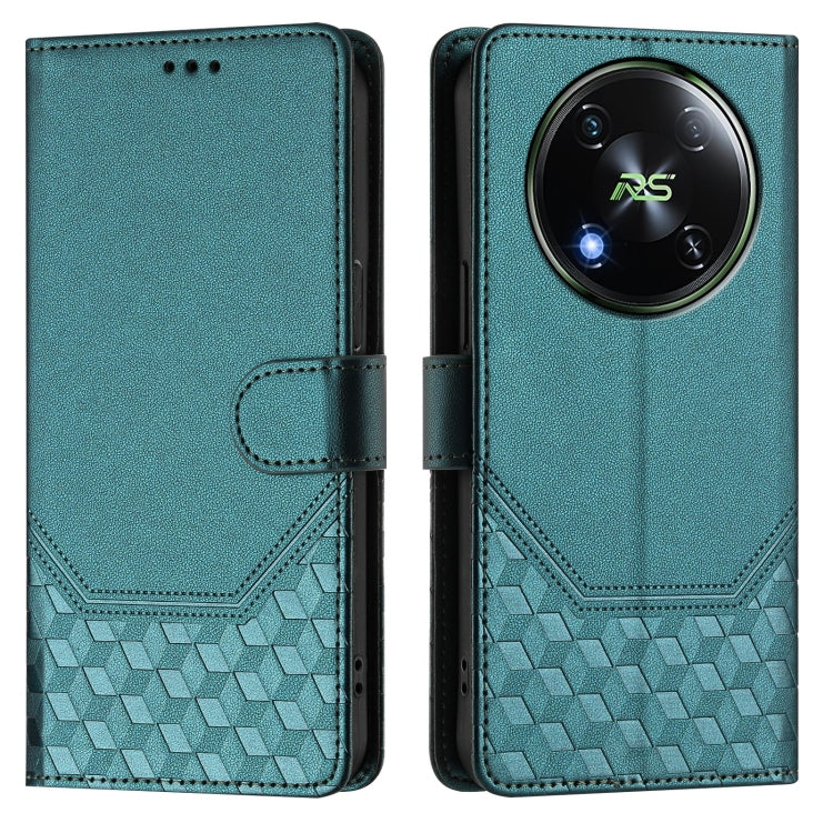 For itel RS4 S666LN Honeycomb Embossing RFID Leather Phone Case
