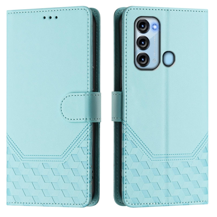 For itel S17 / Vision 3 Honeycomb Embossing RFID Leather Phone Case