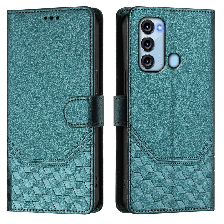 For itel S17 / Vision 3 Honeycomb Embossing RFID Leather Phone Case