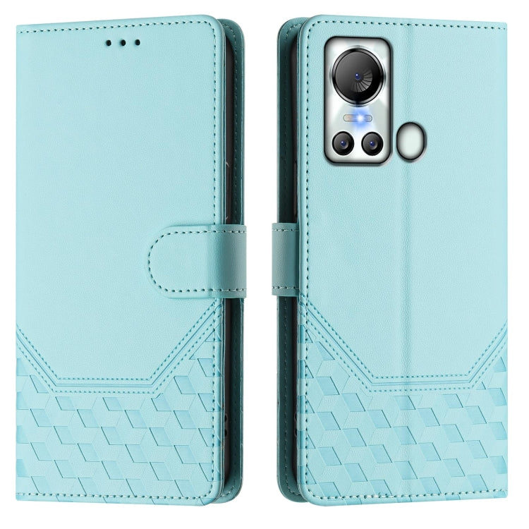 For itel S18 Honeycomb Embossing RFID Leather Phone Case