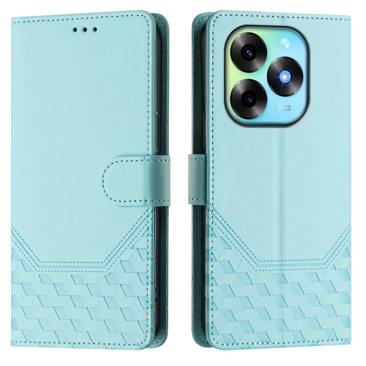 For itel S23+ Honeycomb Embossing RFID Leather Phone Case