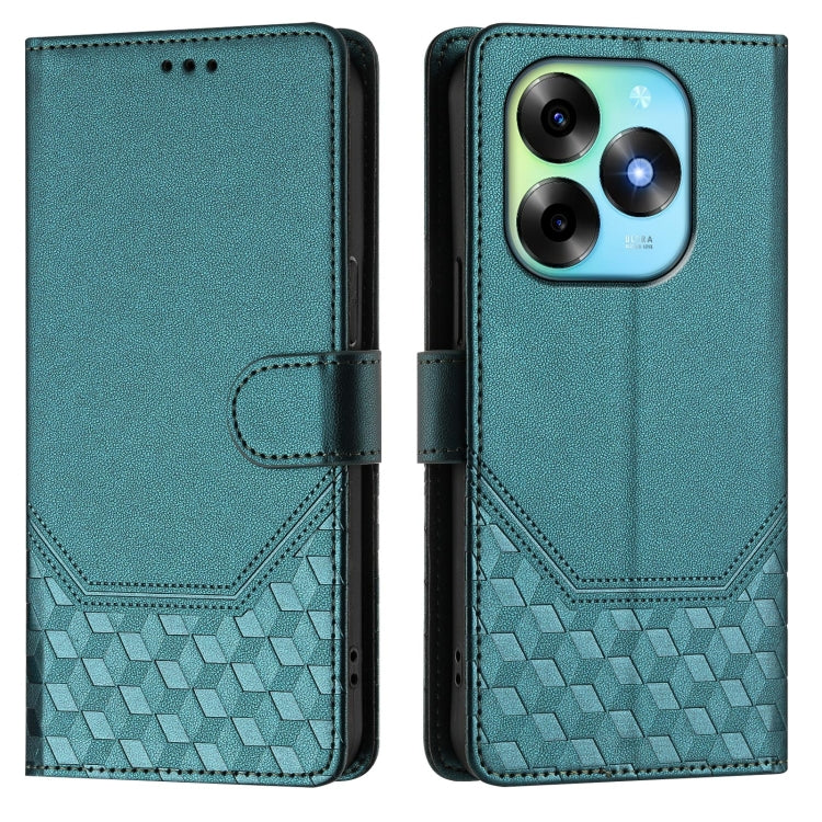 For itel S23+ Honeycomb Embossing RFID Leather Phone Case