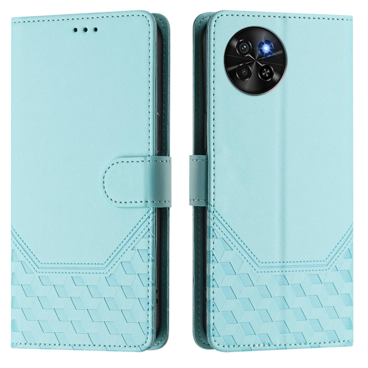 For itel S23 S665L Honeycomb Embossing RFID Leather Phone Case