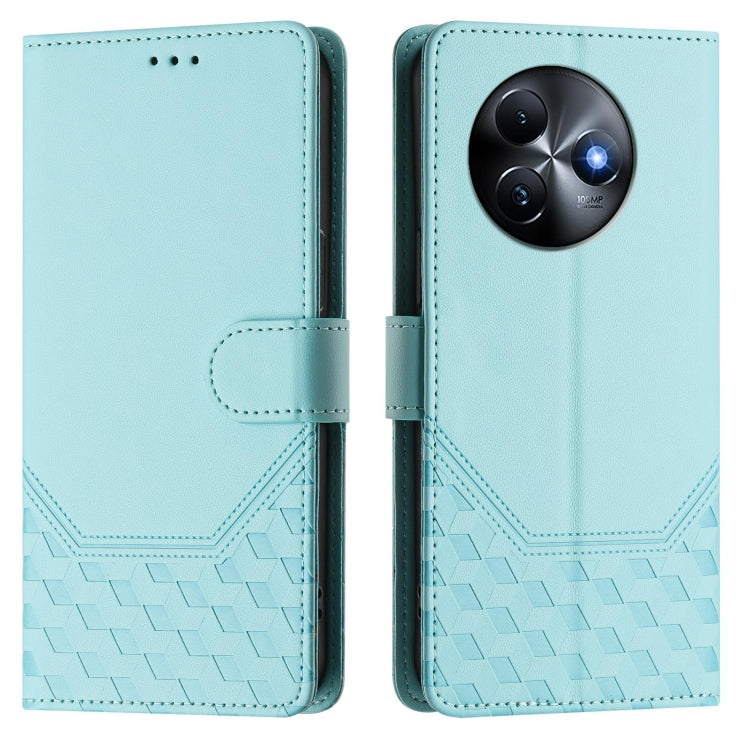 For itel S24 Honeycomb Embossing RFID Leather Phone Case