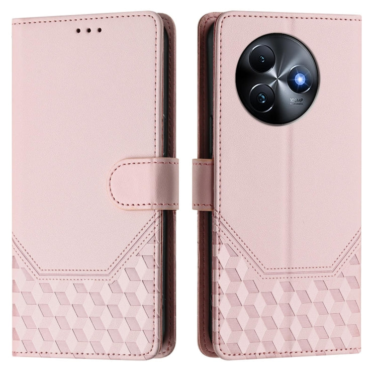 For itel S24 Honeycomb Embossing RFID Leather Phone Case
