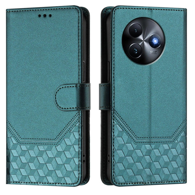 For itel S24 Honeycomb Embossing RFID Leather Phone Case