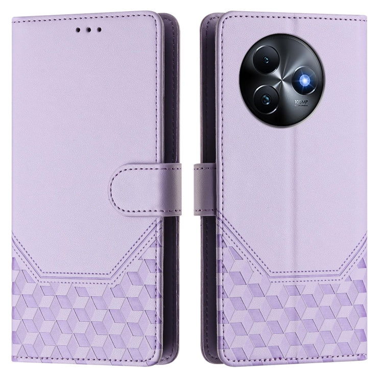 For itel S24 Honeycomb Embossing RFID Leather Phone Case