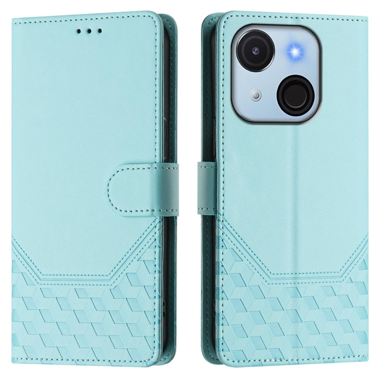 For itel A50C Honeycomb Embossing RFID Leather Phone Case