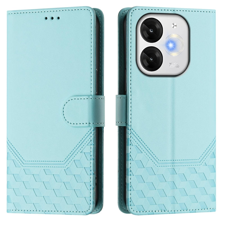 For itel A80 4G Honeycomb Embossing RFID Leather Phone Case