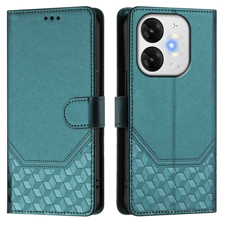 For itel A80 4G Honeycomb Embossing RFID Leather Phone Case