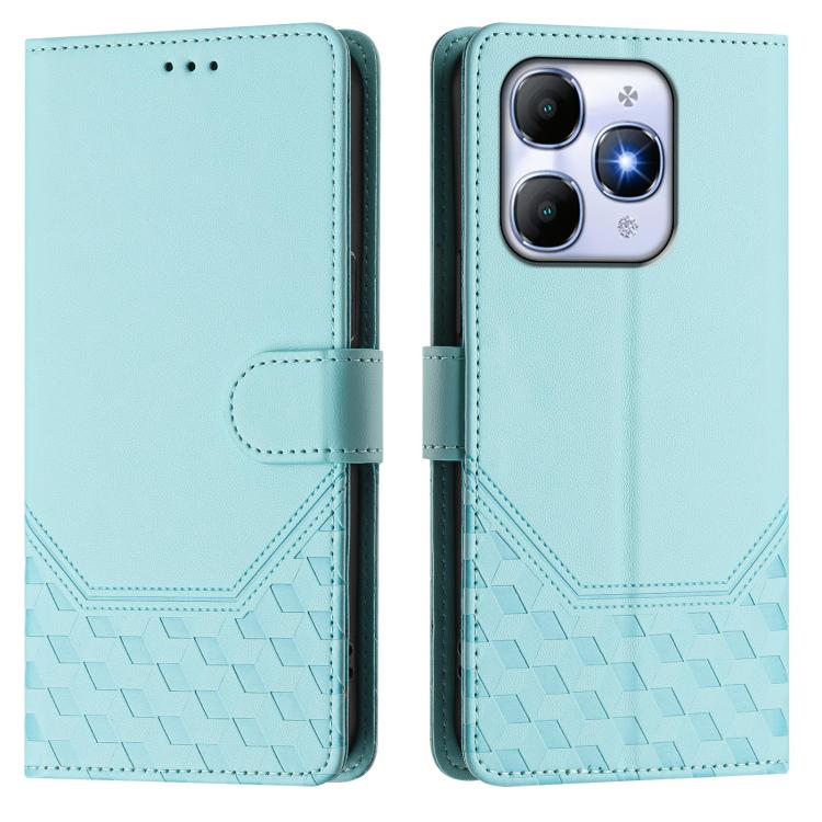 For itel A90 4G Honeycomb Embossing RFID Leather Phone Case
