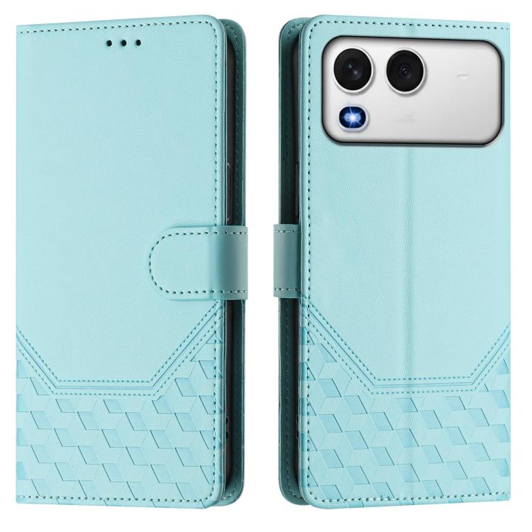 For itel A200 4G / A200+ 4G Honeycomb Embossing RFID Leather Phone Case