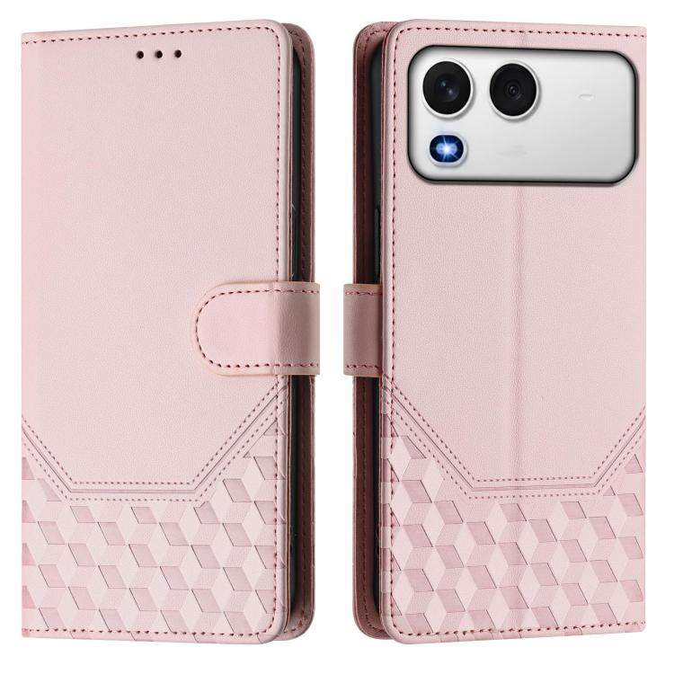 For itel A200 4G / A200+ 4G Honeycomb Embossing RFID Leather Phone Case