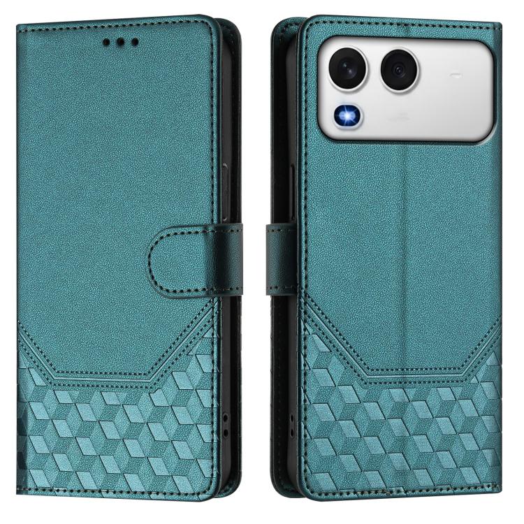 For itel A200 4G / A200+ 4G Honeycomb Embossing RFID Leather Phone Case