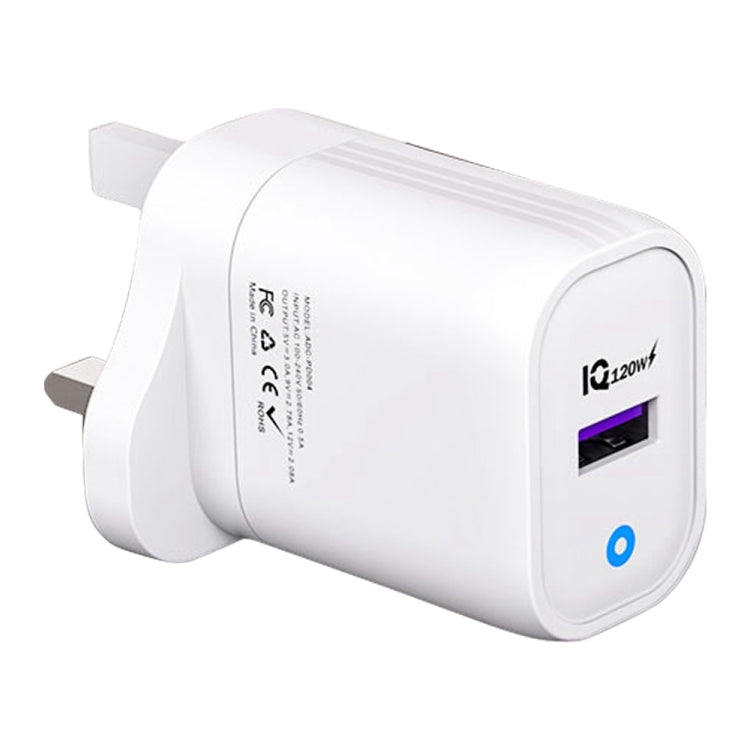 120W USB Fast Charger, Plug:UK Plug