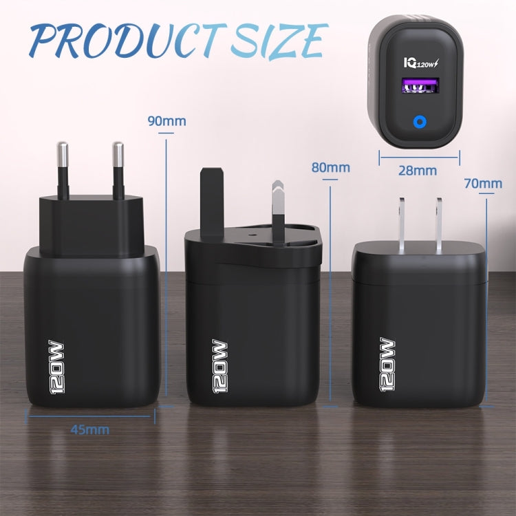 120W USB Fast Charger, Plug:US Plug