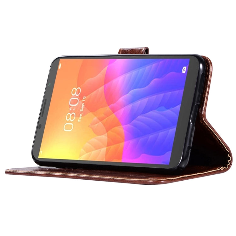 For Huawei Y5P / Honor 9S Copper Buckle Retro Crazy Horse Texture Horizontal Flip Leather Case with Holder & Card Slots & Wallet