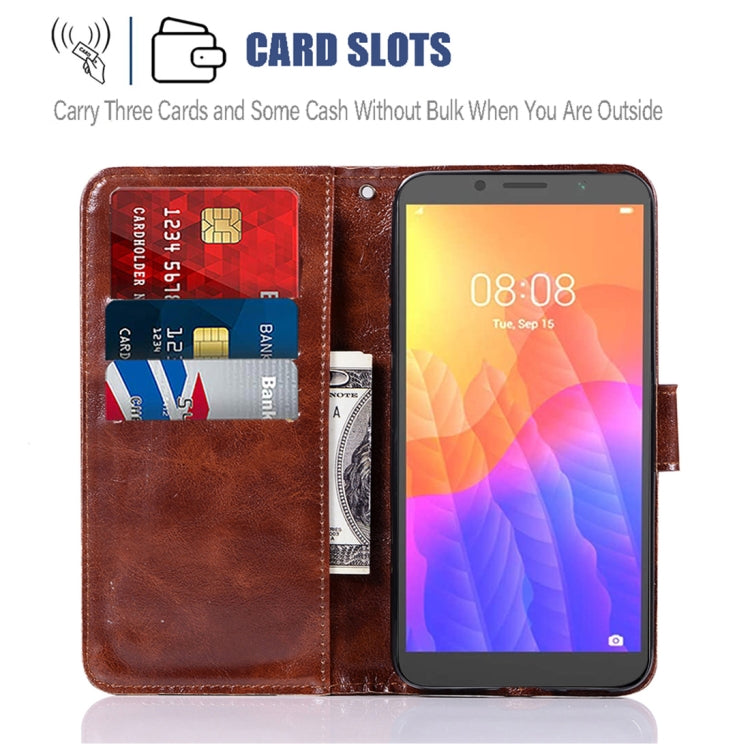 For Huawei Y5P / Honor 9S Copper Buckle Retro Crazy Horse Texture Horizontal Flip Leather Case with Holder & Card Slots & Wallet