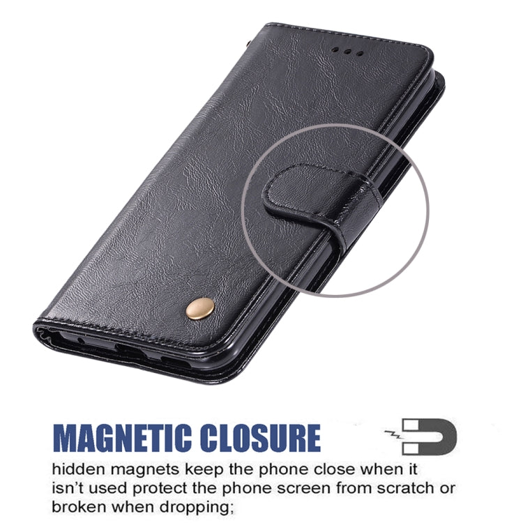 For Xiaomi Redmi 9A Copper Buckle Retro Crazy Horse Texture Horizontal Flip Leather Case with Holder & Card Slots & Wallet