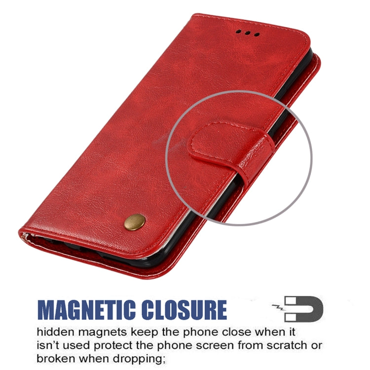 For Xiaomi Redmi 9A Copper Buckle Retro Crazy Horse Texture Horizontal Flip Leather Case with Holder & Card Slots & Wallet