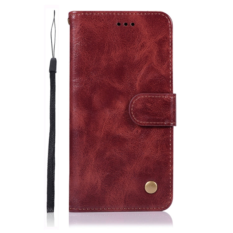 For Xiaomi Redmi 9A Copper Buckle Retro Crazy Horse Texture Horizontal Flip Leather Case with Holder & Card Slots & Wallet