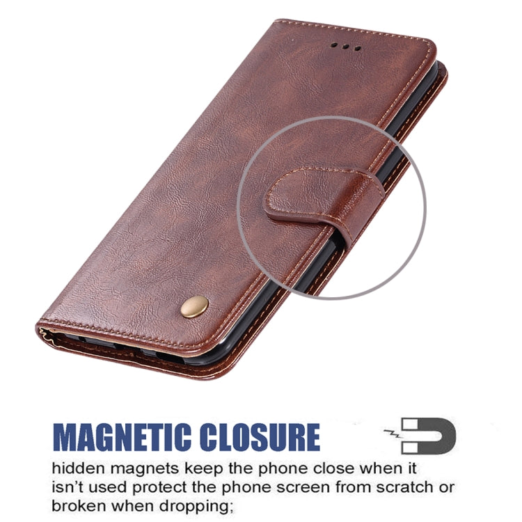 For Xiaomi Redmi 9A Copper Buckle Retro Crazy Horse Texture Horizontal Flip Leather Case with Holder & Card Slots & Wallet