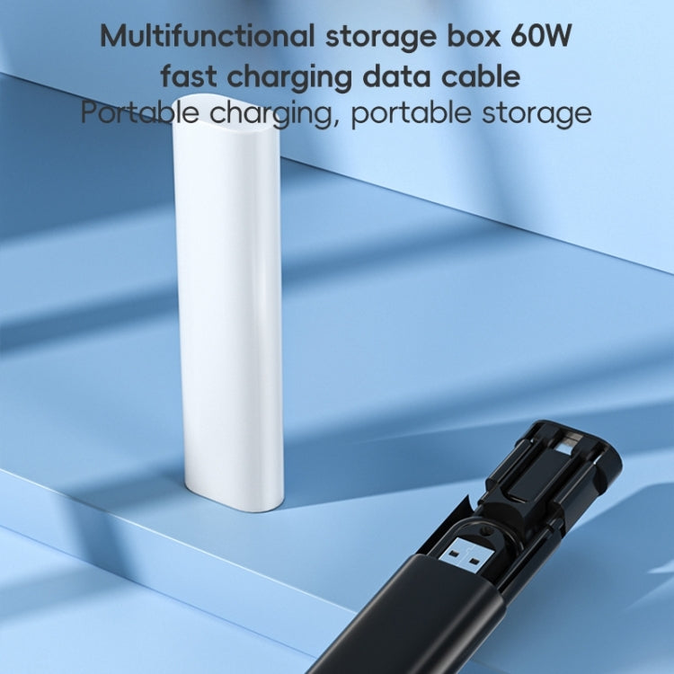 5 in 1 60W Multifunctional Fast Charging Data Cable Storage Box