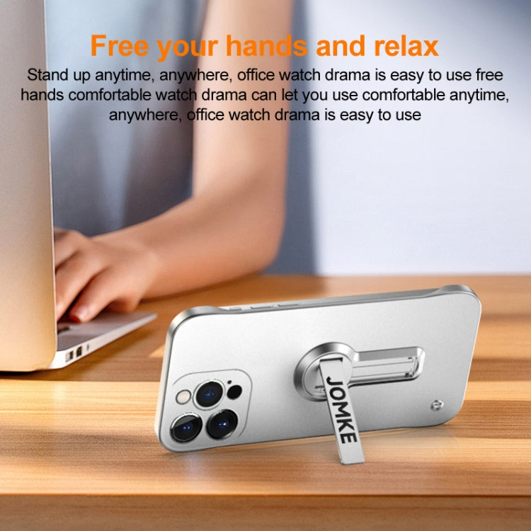 For iPhone 15 Pro Max Baking Varnish 360 Rotate Holder No Frame PC Phone Case