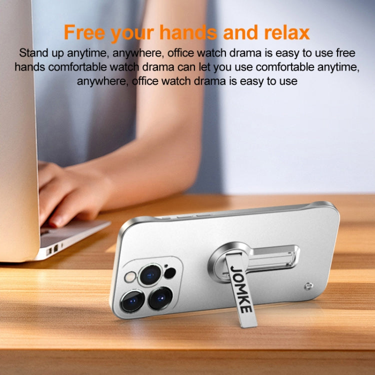 For iPhone 14 Pro Max Baking Varnish 360 Rotate Holder No Frame PC Phone Case