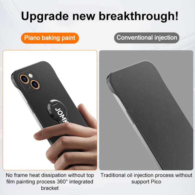 For iPhone 13 Baking Varnish 360 Rotate Holder No Frame PC Phone Case