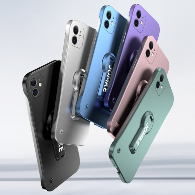 For iPhone 12 Baking Varnish 360 Rotate Holder No Frame PC Phone Case
