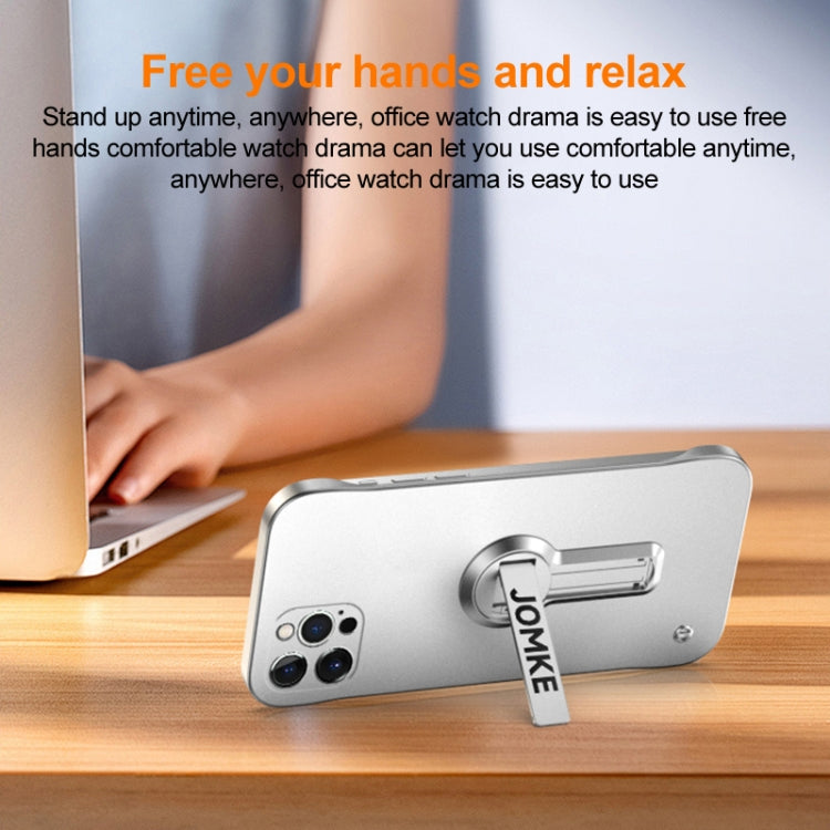 For iPhone 12 Pro Max Baking Varnish 360 Rotate Holder No Frame PC Phone Case