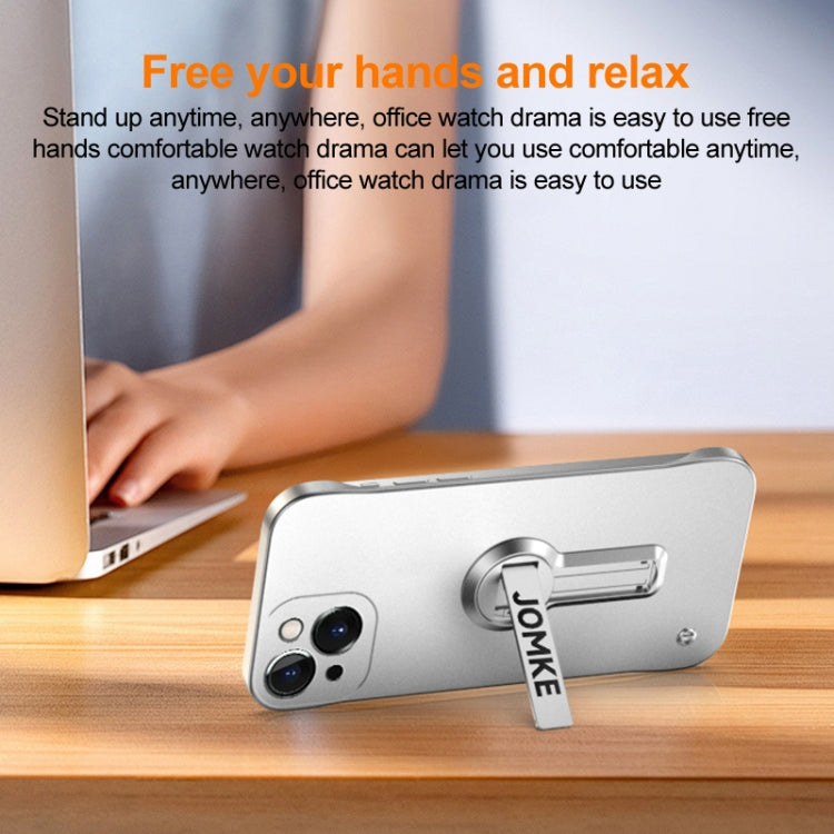 For iPhone 15 Plus Baking Varnish 360 Rotate Holder No Frame PC Phone Case