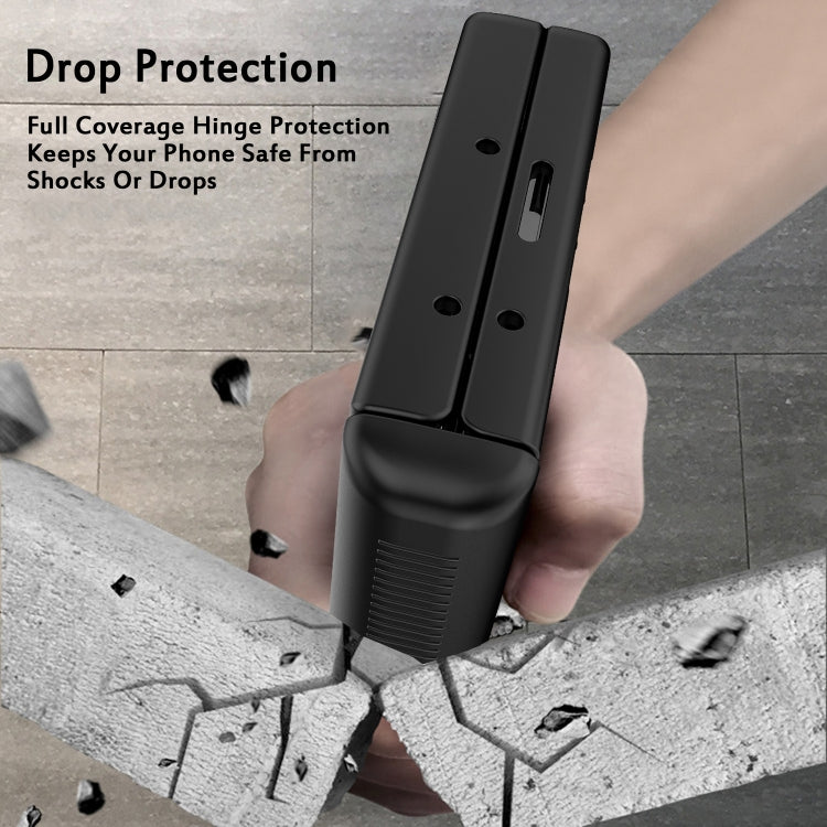 For Samsung Galaxy Z Fold6 Integrated Cube Hinge Phone Case with Spring Holder