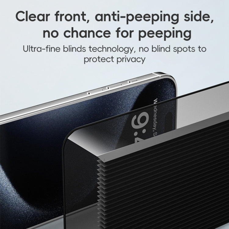 For iPhone 16 ZGA 0.33mm 2.5D Anti-static Privacy Tempered Glass Film