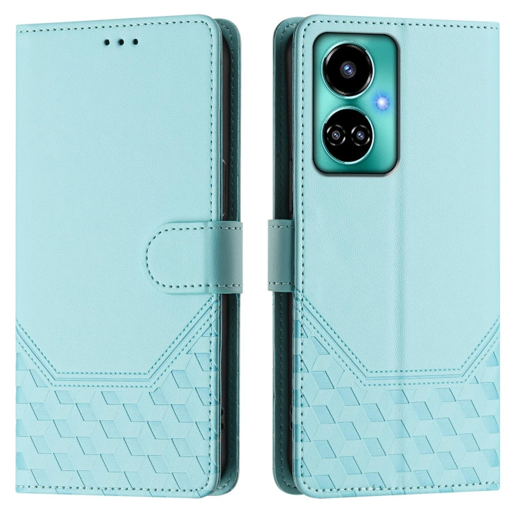 For Tecno Camon 19 / Camon 19 Pro 5G Honeycomb Embossing RFID Leather Phone Case