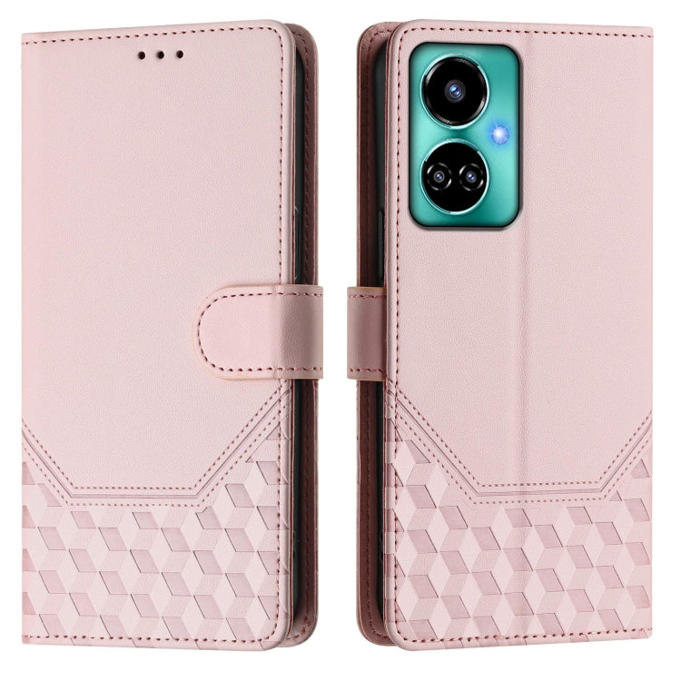 For Tecno Camon 19 / Camon 19 Pro 5G Honeycomb Embossing RFID Leather Phone Case