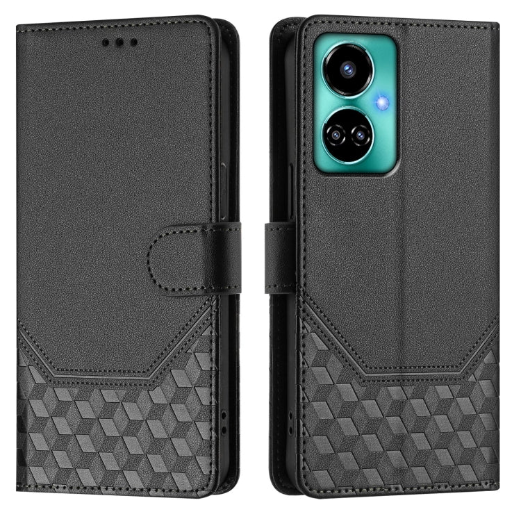 For Tecno Camon 19 / Camon 19 Pro 5G Honeycomb Embossing RFID Leather Phone Case