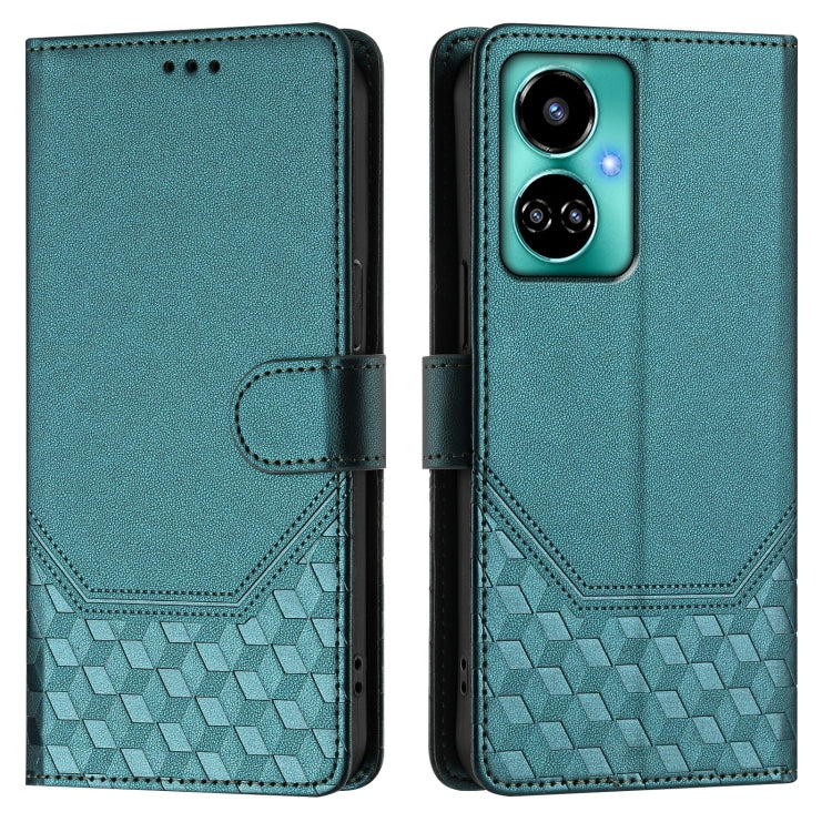For Tecno Camon 19 / Camon 19 Pro 5G Honeycomb Embossing RFID Leather Phone Case
