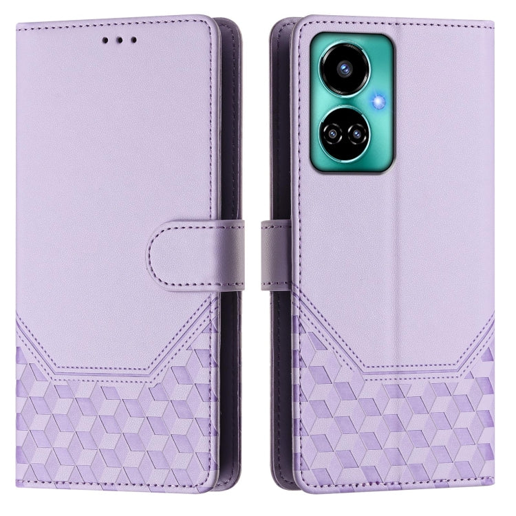 For Tecno Camon 19 / Camon 19 Pro 5G Honeycomb Embossing RFID Leather Phone Case