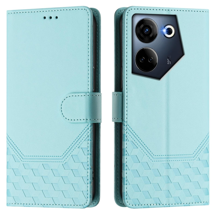 For Tecno Camon 20 / Camon 20 Pro 4G Honeycomb Embossing RFID Leather Phone Case