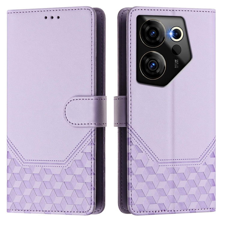 For Tecno Camon 20 Premier 5G Honeycomb Embossing RFID Leather Phone Case